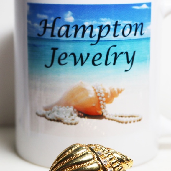 VINTAGE 1992 KENNETH JAY LANE SEASHELL SCARF SLIDE - Picture 8 of 12